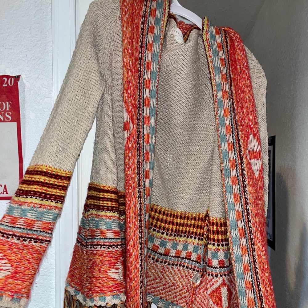 Cardigan with fringe